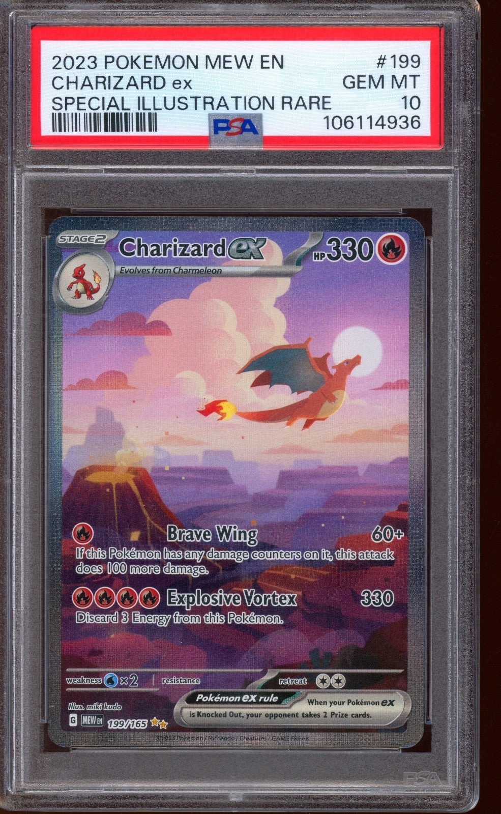 2023 Pokemon Charizard ex 151 Special Illustration Rare #199 PSA 10 GEM MINT